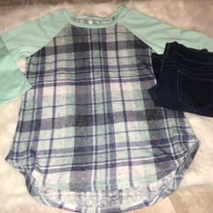 Boutique Plaid Baseball Style Size Large
